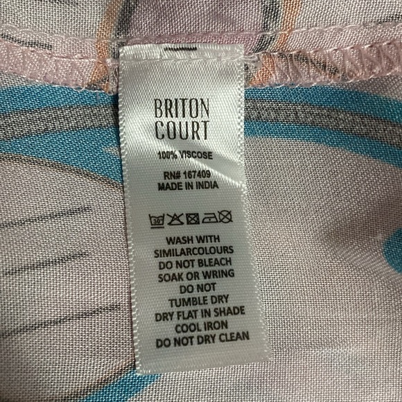 Briton Court Women's Large Tiered Monet Garden Midi Dress Scarlett Floral - Picture 9 of 9